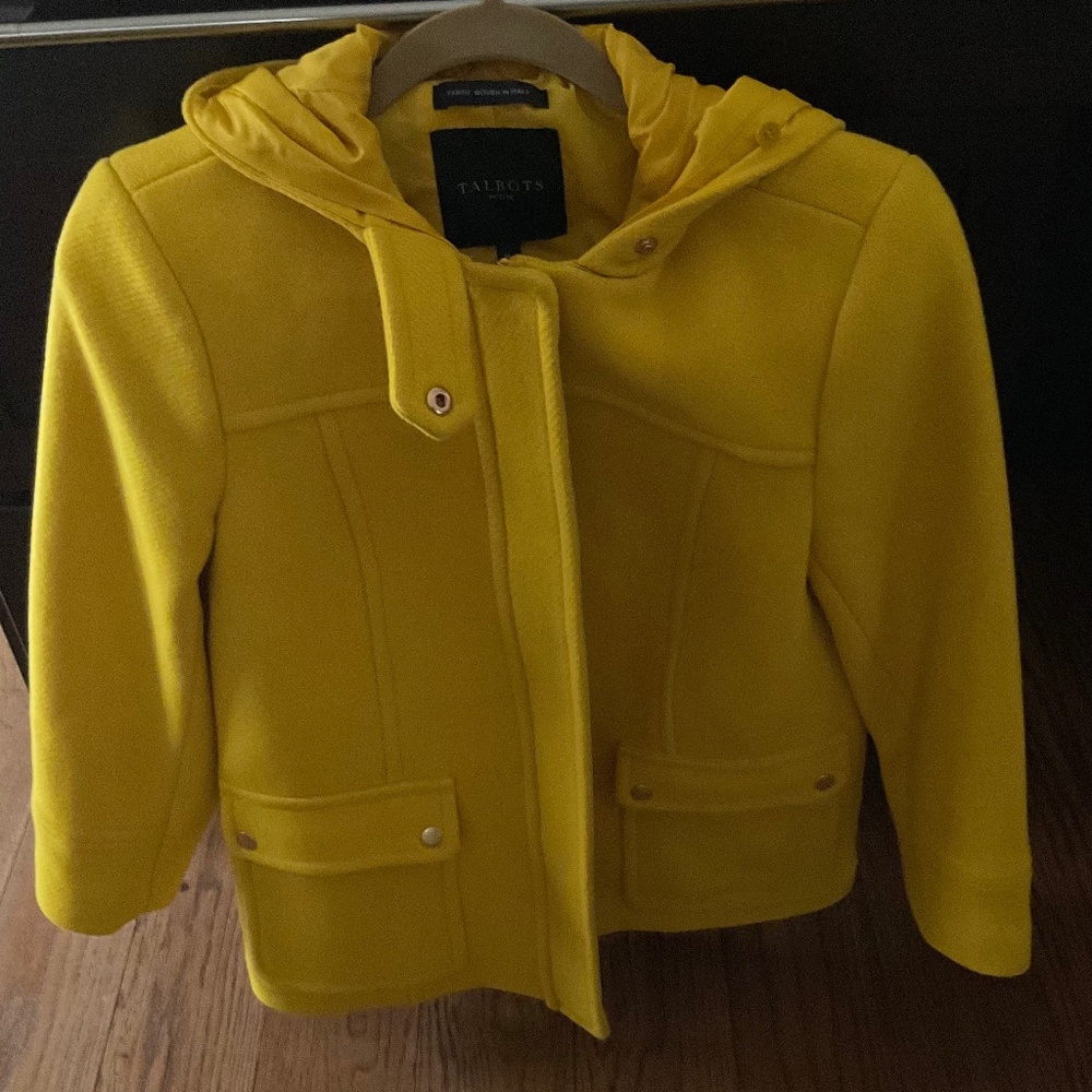 Talbots short jacket yellow